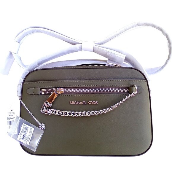 Michael Kors NEW Michael Kors Green Crossbody & Pandora NEW Necklace - Picture 1 of 9